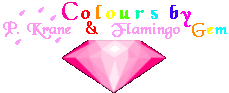 colours by pink rain and flamingo gem